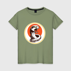 Мангустовая кобра – Женская футболка хлопок с принтом купить со скидкой в -20%