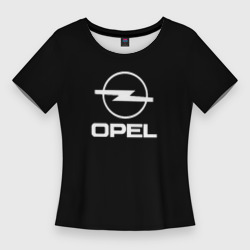 Opel logo white – Женская футболка 3D Slim с принтом купить