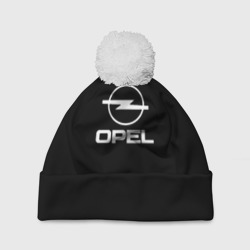 Opel logo white – Шапка 3D c помпоном с принтом купить