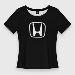 Honda white logo – Женская футболка 3D Slim с принтом купить