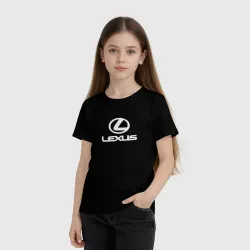 Детская футболка 3D Lexus white logo - фото 2