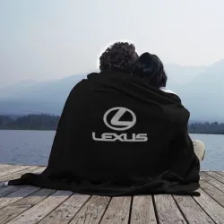Плед 3D Lexus white logo - фото 2
