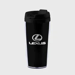 Термокружка-непроливайка Lexus white logo