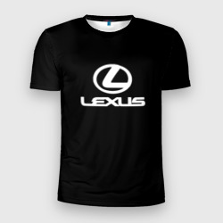 Lexus white logo – Мужская футболка 3D Slim с принтом купить со скидкой в -9%