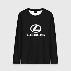 Мужской лонгслив 3D Lexus white logo
