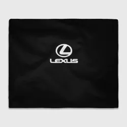 Плед 3D Lexus white logo