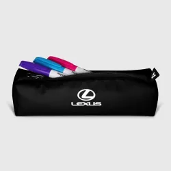 Пенал школьный 3D Lexus white logo - фото 2