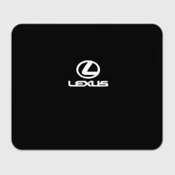 Прямоугольный коврик для мышки Lexus white logo