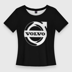 Volvo white logo – Женская футболка 3D Slim с принтом купить