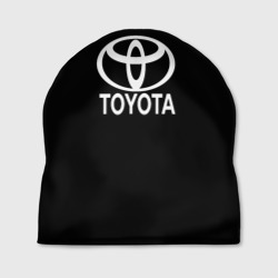 Toyota white logo – Шапка 3D с принтом купить