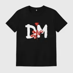 Мужская футболка хлопок Depeche Mode - Violator rose logos