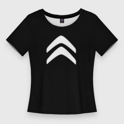 Citroen white logo – Женская футболка 3D Slim с принтом купить