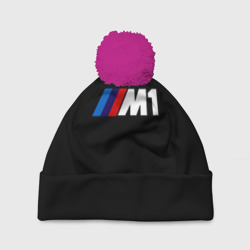 BMW m1 logo – Шапка 3D c помпоном с принтом купить