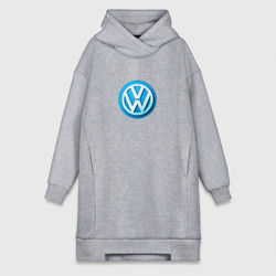 Volkswagen logo blue – Платье-худи хлопок с принтом купить со скидкой в -19%