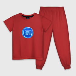 FIAT logo blue – Детская пижама хлопок с принтом купить со скидкой в -9%