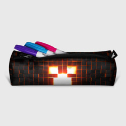 Пенал школьный 3D Скин крипера майнкрафт glowing face - фото 2