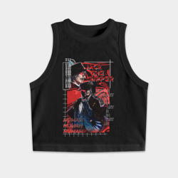 Женская укороченная майка-топ хлопок Повесть о конце света Джек-потрошитель