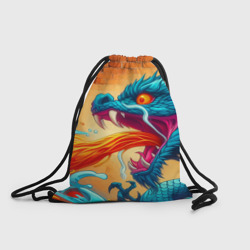 Сказочный дракон - граффити – Рюкзак-мешок 3D с принтом купить со скидкой в -25%
