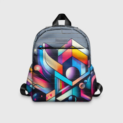 Геометрическое абстрактное граффити - нейросеть – Детский рюкзак 3D с принтом купить со скидкой в -33%