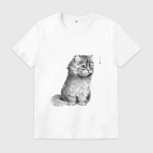 Мужская футболка хлопок Котенок из фильма Пыль