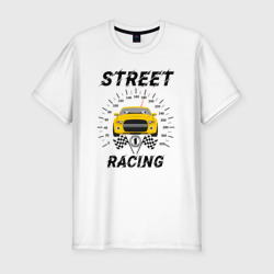 Улица авто гонки – Мужская футболка хлопок Slim с принтом купить