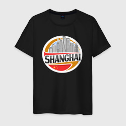 Шанхай Китай – Мужская футболка хлопок с принтом купить со скидкой в -20%