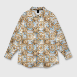 Рококо паттерн – Женская рубашка oversize 3D с принтом купить со скидкой в -9%