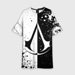 Детское платье 3D Assasin's Creed - black and white