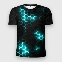 Мужская футболка 3D Slim Дед спейс - текстура нанокостюма