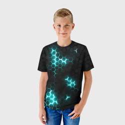 Детская футболка 3D Дед спейс - текстура нанокостюма - фото 2