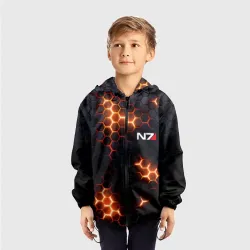 Детская ветровка 3D N7 mass effect logo - фото 2