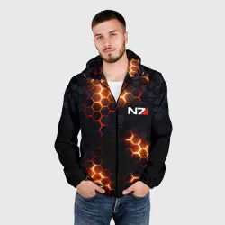 Мужская ветровка 3D N7 mass effect logo - фото 2