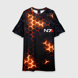 Детское платье 3D N7 mass effect logo