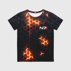 Детская футболка 3D N7 mass effect logo