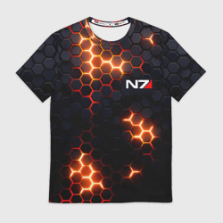 Мужская футболка 3D N7 mass effect logo