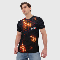 Мужская футболка 3D N7 mass effect logo - фото 2