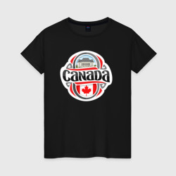 Canada country – Женская футболка хлопок с принтом купить со скидкой в -20%