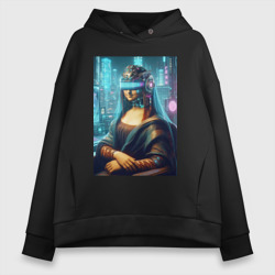 Женское худи Oversize хлопок Gioconda - cyberpunk ai art fantasy