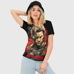 Женская футболка 3D Slim Venom Snake Metal   gear  game - фото 2