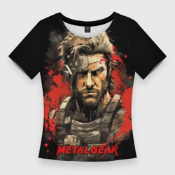 Женская футболка 3D Slim Venom Snake Metal   gear  game