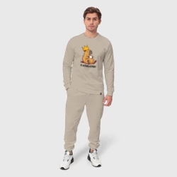 Мужской костюм хлопок Капибарин капибара с большой короной и кофе - фото 2