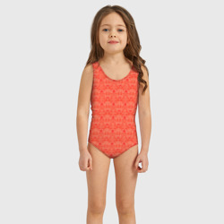 Сочный красный кружевной узор – Детский купальник 3D с принтом купить со скидкой в -10%
