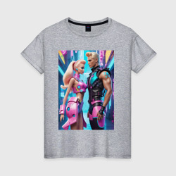 Barbie and Ken - ai art fantasy – Женская футболка хлопок с принтом купить со скидкой в -20%