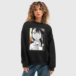 Женский свитшот oversize без начеса хлопок Не издевайся Нагаторо Хаясэ - фото 2