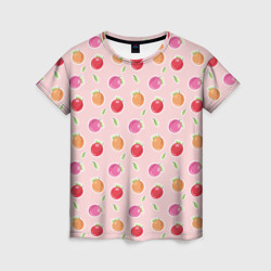 Паттерн красочная слива – Женская футболка 3D с принтом купить со скидкой в -26%