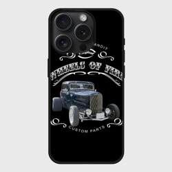 Чехол силиконовый для Apple iPhone 15 Pro матовый Wheels of fire