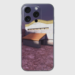 Чехол для iPhone 15 Pro Max силиконовый с защитой камеры Counter Strike 1.6 de_nuke