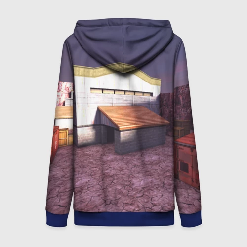 Женская толстовка 3D на молнии с принтом Counter Strike 1.6 de_nuke - картинка 2 Женская толстовка 3D на молнии Counter Strike 1.6 de_nuke - фото 2