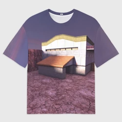 Мужская футболка oversize 3D Counter Strike 1.6 de_nuke