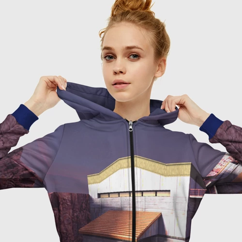 Женская толстовка 3D на молнии с принтом Counter Strike 1.6 de_nuke - картинка 5 Женская толстовка 3D на молнии Counter Strike 1.6 de_nuke - фото 5